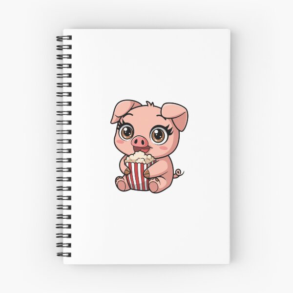 Item preview, piggy eating popcorn designed and sold by Eternalski.