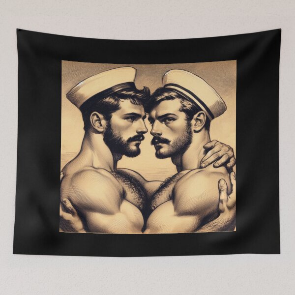 Item preview, 1920s Italian Vintage Gay Sailors Gay Bear Pride Graphic Design designed and sold by ItsAKinkThing.