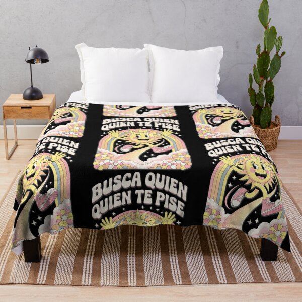 Item preview, "Busca Quien Te Pise" Retro Sun & Rainbow Groovy Art | Spanish Quote Vibes designed and sold by COOPERFRINK.