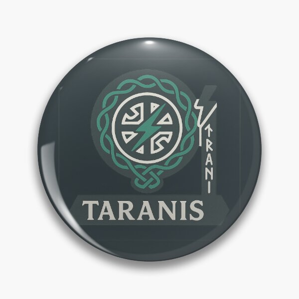 Item preview, Taranis Celtic God – Thunder Wheel Knotwork Badge designed and sold by Bratak.