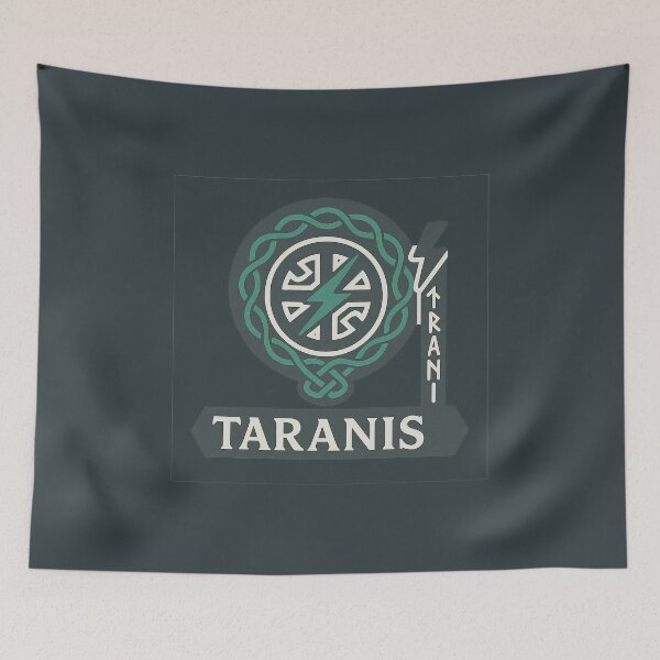 Item preview, Taranis Celtic God – Thunder Wheel Knotwork Badge designed and sold by Bratak.