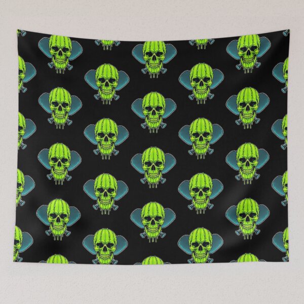 Item preview, Pickleball Melting Neon Skull Halloween Sport – Minimalist Animal Art designed and sold by BeaverFriends.
