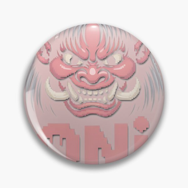 Item preview, Pixel Oni Mask | Retro Japanese Demon Spirit Art designed and sold by COOPERFRINK.