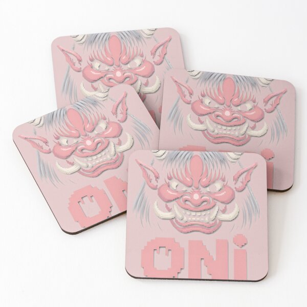 Item preview, Pixel Oni Mask | Retro Japanese Demon Spirit Art designed and sold by COOPERFRINK.