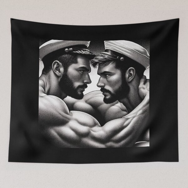 Item preview, 1940s San Francisco All Hands On Deck Tom of Finland Tribute Gay Pride Graphic Design designed and sold by ItsAKinkThing.