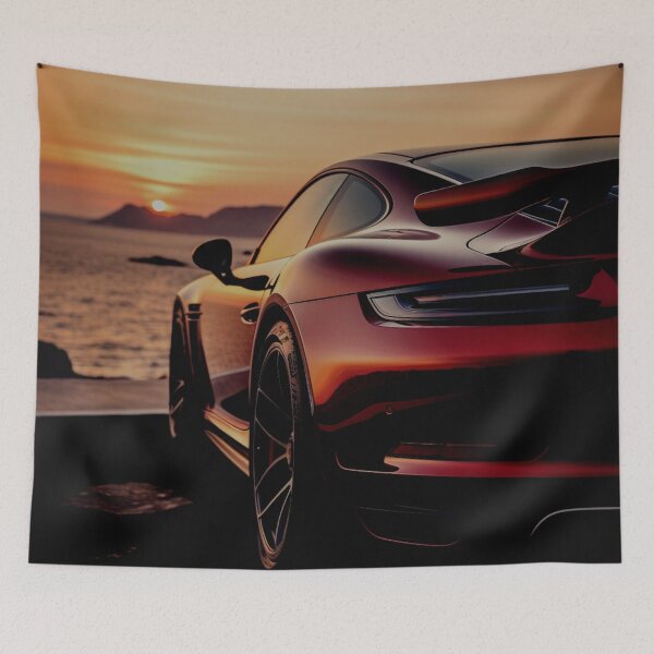 Item preview, stylish wall picture car, sunset, sea sound and car, *orsche designed and sold by WishArtDesign.
