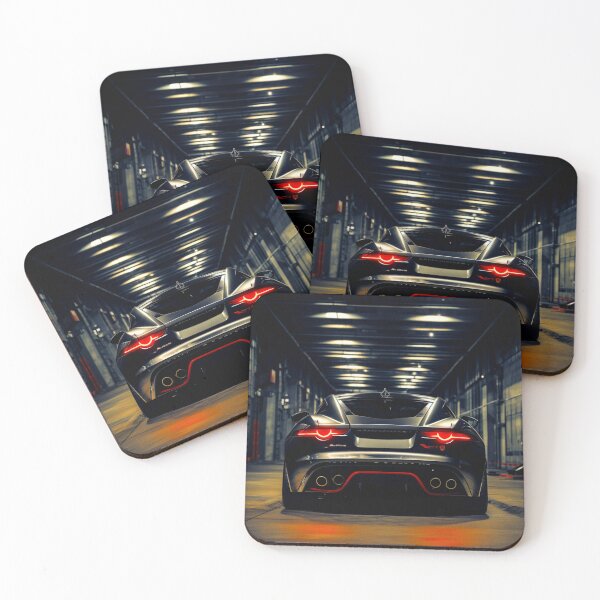 Item preview, Rear view of a sports car, mural sports car, Jaguar designed and sold by WishArtDesign.