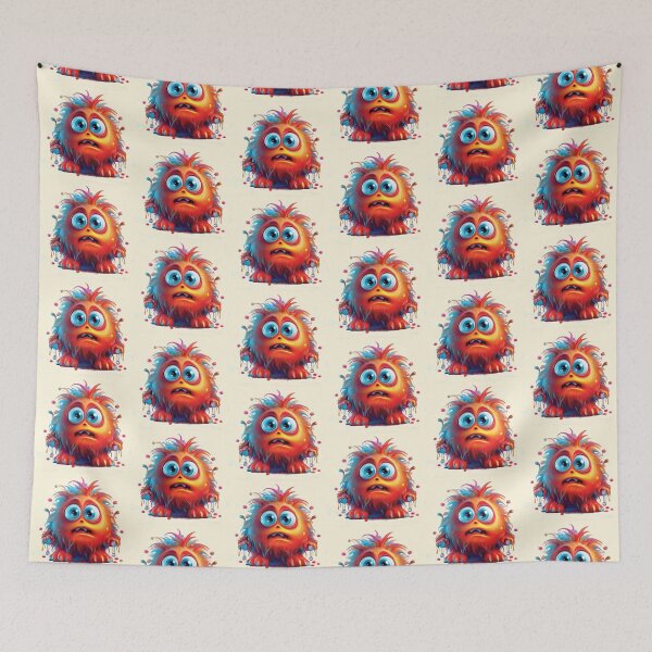 Item preview, My Sad Cuddly Monster, Friendly Fun, Cute Friend designed and sold by CharlottePlaceArt.