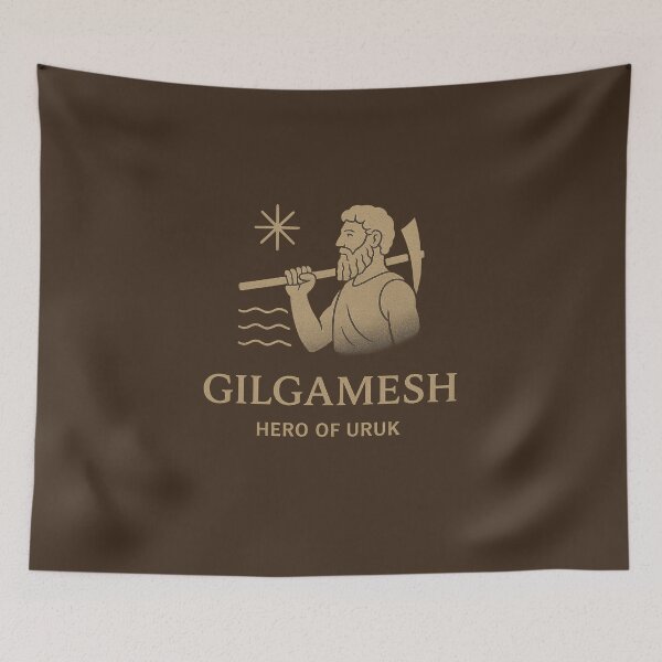 Item preview, Gilgamesh – Hero of Uruk (Mesopotamian Mythology Design) designed and sold by Bratak.