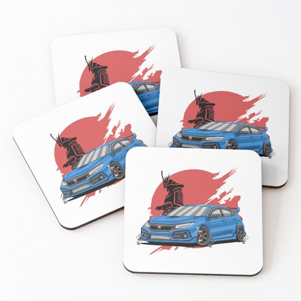 Item preview, Japanese Samurai Honda Civic Type R FK8 JDM Illustration designed and sold by TrilogyMerch.