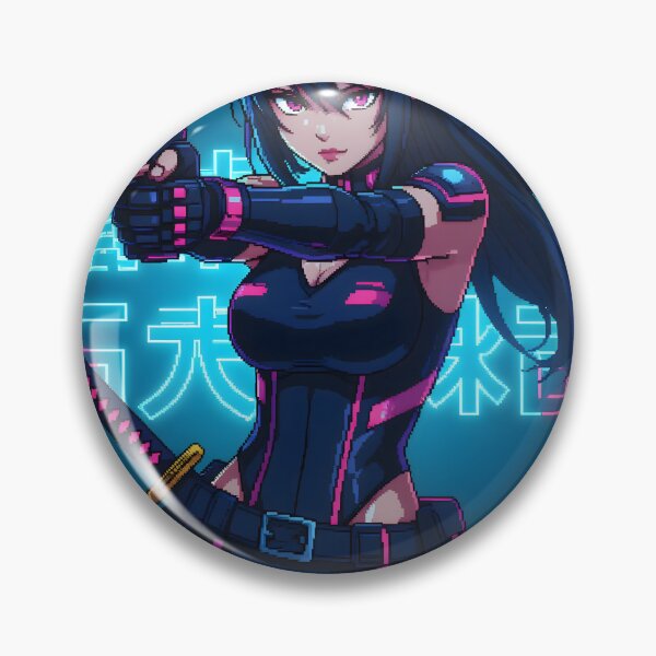 Item preview, Anime Pixel Art: Futuristic Cyberpunk Assassin designed and sold by Salimgor Hangaround Music.