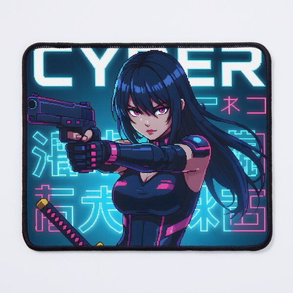 Item preview, Anime Pixel Art: Futuristic Cyberpunk Assassin designed and sold by Salimgor Hangaround Music.