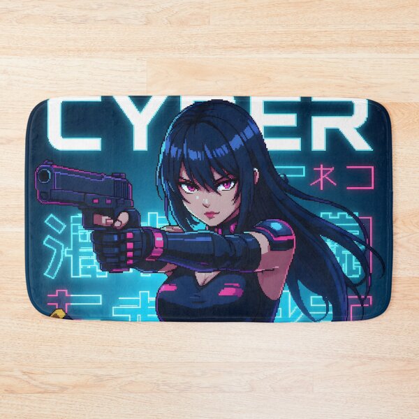 Item preview, Anime Pixel Art: Futuristic Cyberpunk Assassin designed and sold by Salimgor Hangaround Music.