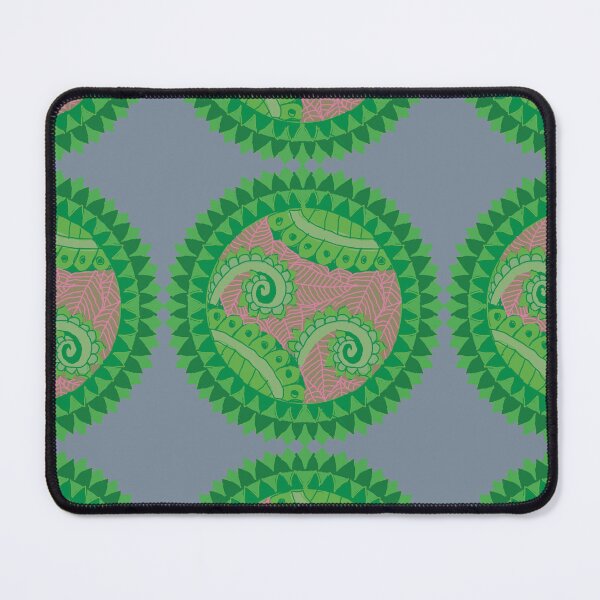 Item preview, Abstract geometric shapes repeating pattern - green designed and sold by Svasti Arts and Designs.