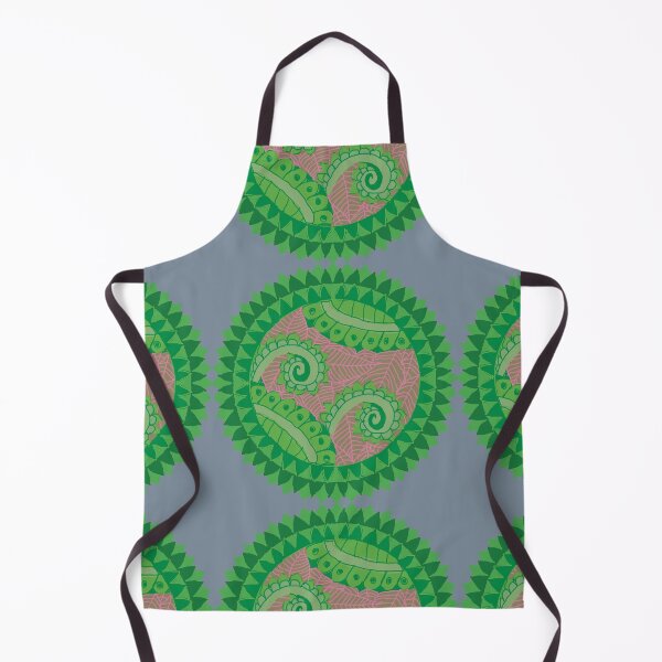 Item preview, Abstract geometric shapes repeating pattern - green designed and sold by Svasti Arts and Designs.