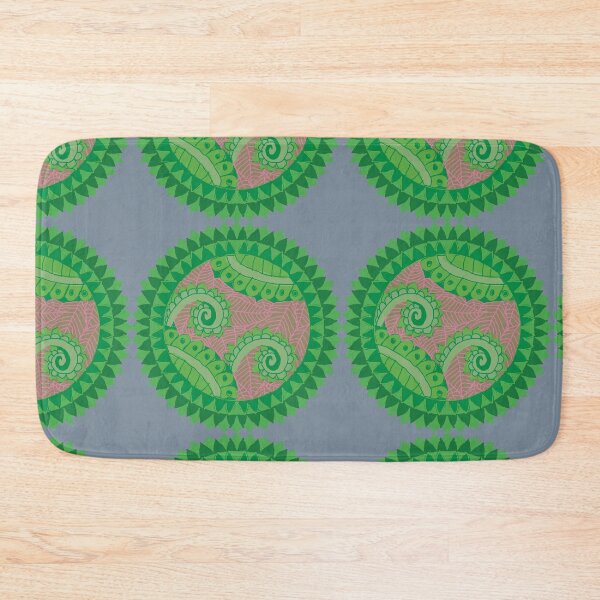 Item preview, Abstract geometric shapes repeating pattern - green designed and sold by Svasti Arts and Designs.