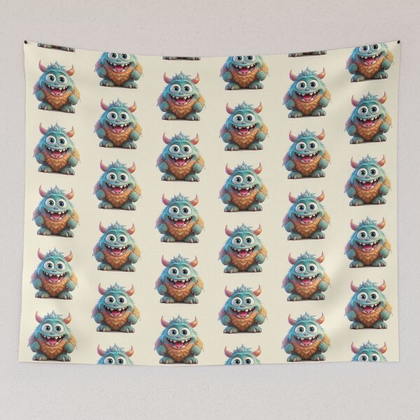 Item preview, My Cuddly Monster, Friendly Fun, Cute Friend designed and sold by CharlottePlaceArt.