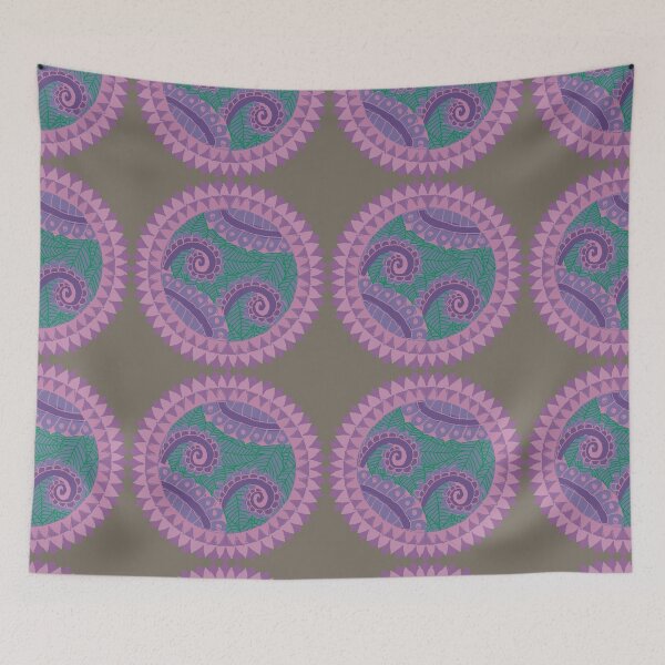 Item preview, Abstract geometric shapes repeating pattern - pink designed and sold by Svasti Arts and Designs.
