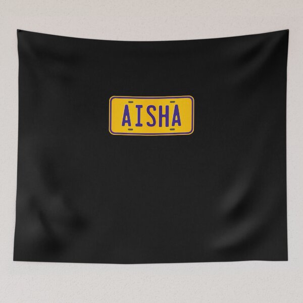 Item preview, Aisha-Name-Custom-Number-Plate-Design---Gift-For-Aisha designed and sold by KeithBosco.