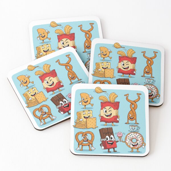 Item preview, Cute Cartoon Junk Food Characters designed and sold by Pikamuu.