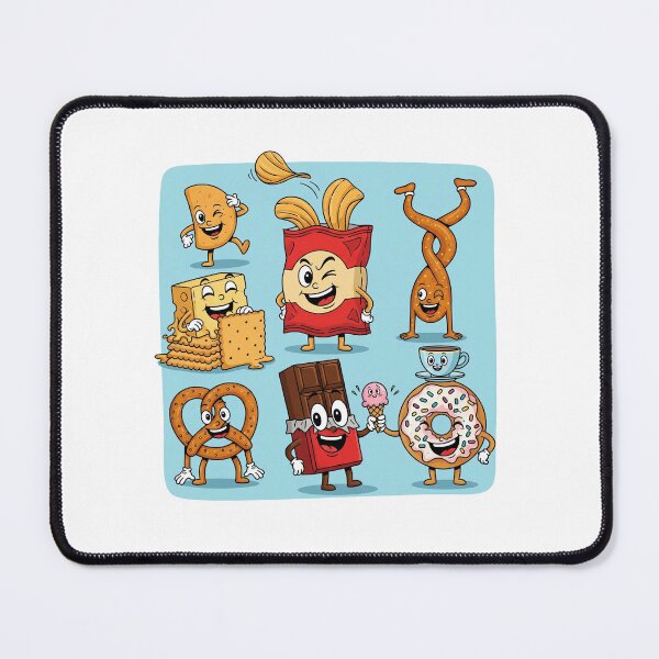 Item preview, Cute Cartoon Junk Food Characters designed and sold by Pikamuu.