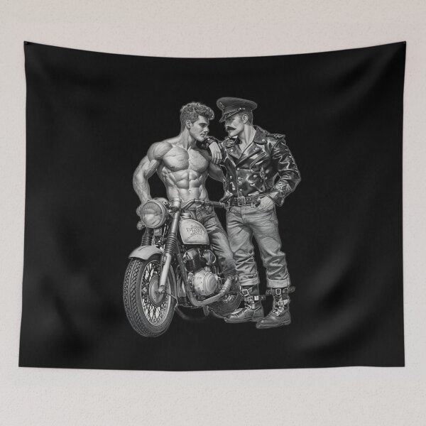 Artikelvorschau, Gay Leather Biker Series Heat Leder Pride Grafikdesign entworfen und verkauft von ItsAKinkThing.