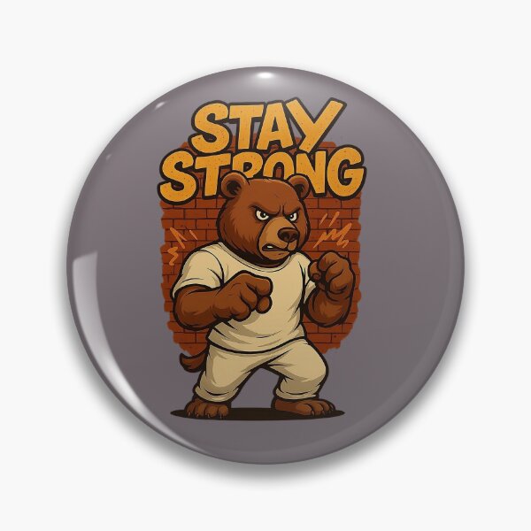 Item preview, Stay Strong Bear – Motivational Fitness Animal Art designed and sold by SnapLabDesigns.