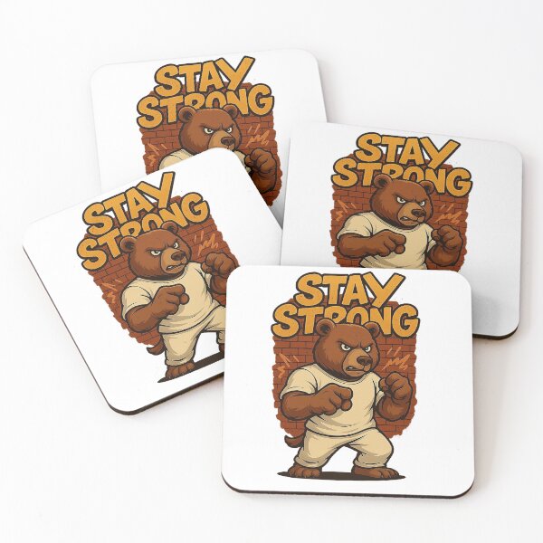 Item preview, Stay Strong Bear – Motivational Fitness Animal Art designed and sold by SnapLabDesigns.