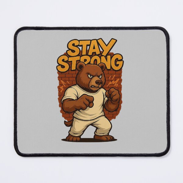 Item preview, Stay Strong Bear – Motivational Fitness Animal Art designed and sold by SnapLabDesigns.