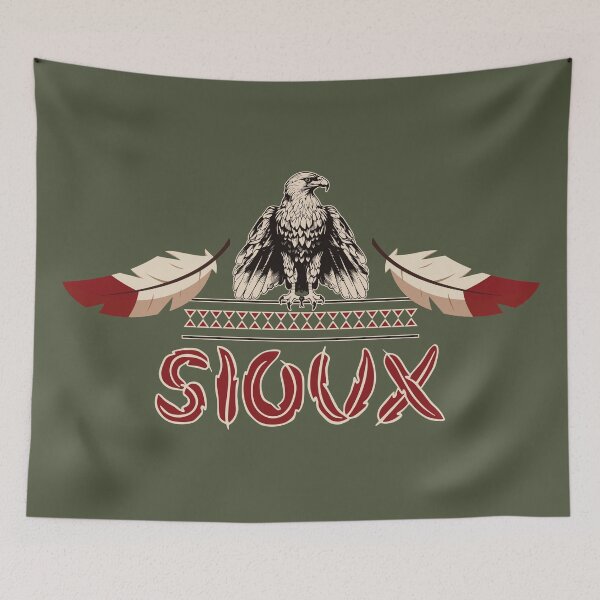 Item preview, Native American Tribe Sioux with Eagles and Feathers designed and sold by Mapeti.