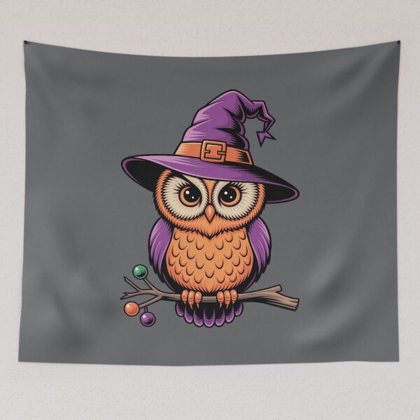 Item preview, Whimsical Owl Witch designed and sold by LimeStorm.