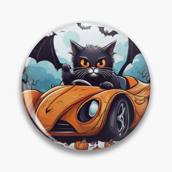 Item preview, Cute Black Cat Halloween Drive Design,Halloween Thrit designed and sold by SiripornSeaynng.