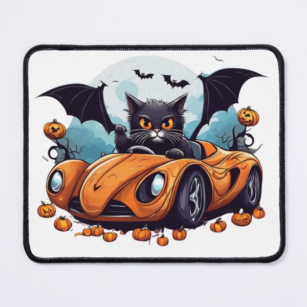 Item preview, Cute Black Cat Halloween Drive Design,Halloween Thrit designed and sold by SiripornSeaynng.