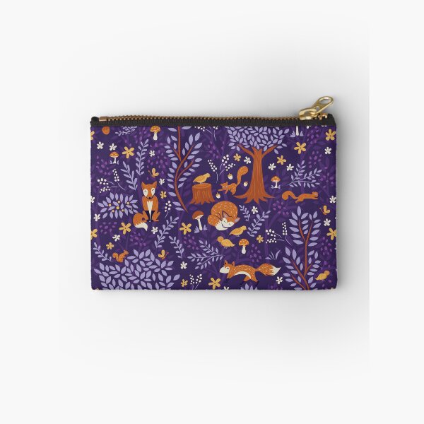 Item preview, Foxes Playing in a Purple Forest designed and sold by latheandquill.