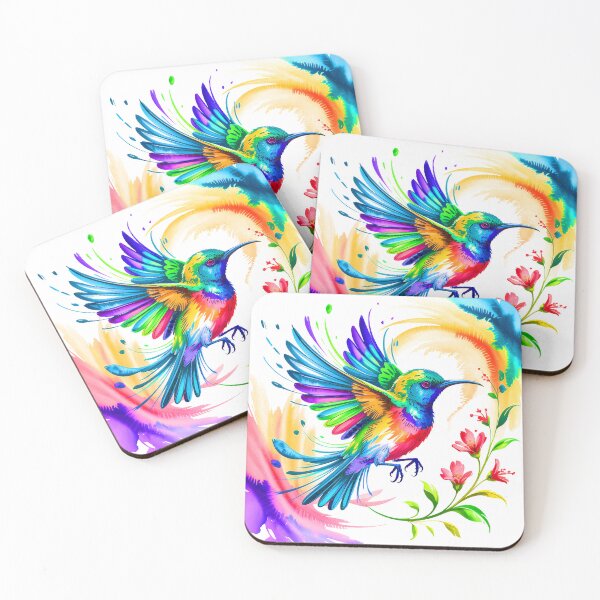 Item preview, Watercolor Palestine Sunbird Art – Colorful Iridescent Bird Illustration T-Shirt & Gifts designed and sold by HAFIZ-DP.