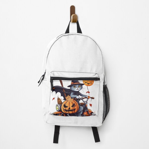 Item preview, Witchy Cat on Pumpkin Motorcycle Design,Halloween,Halloween thrit designed and sold by SiripornSeaynng.