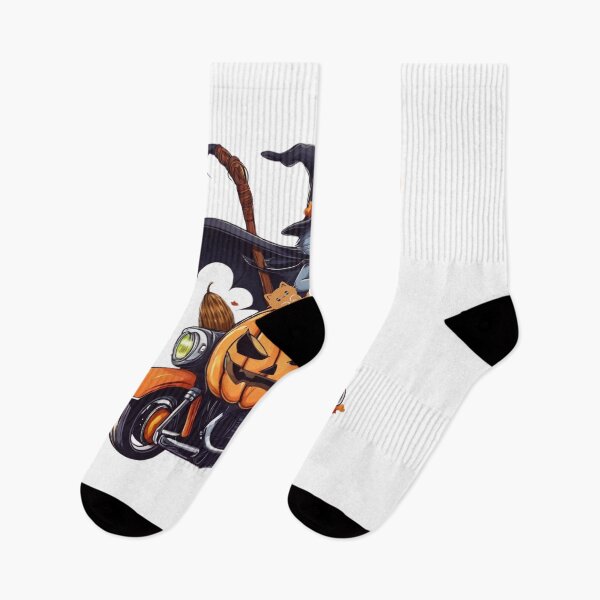 Item preview, Witchy Cat on Pumpkin Motorcycle Design,Halloween,Halloween thrit designed and sold by SiripornSeaynng.