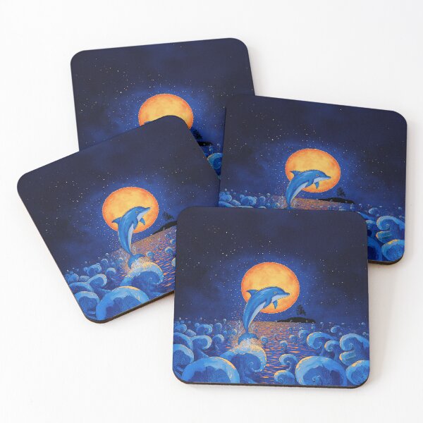 Item preview, Dolphin Dance in Moonlight designed and sold by Whimsical Hug.