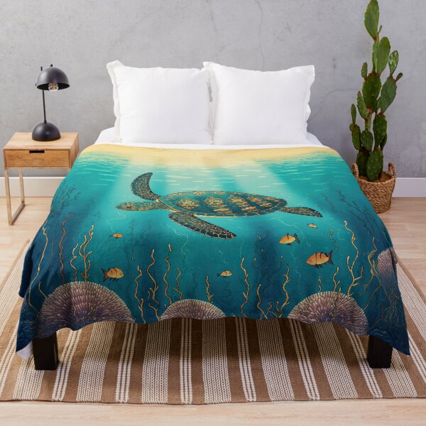 Item preview, Sunlit Sea Turtle Journey designed and sold by Whimsical Hug.