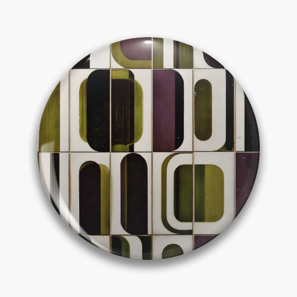 Item preview, 70s Retro Geometric Pattern Olive Green 1 designed and sold by Velvetcosmonova.