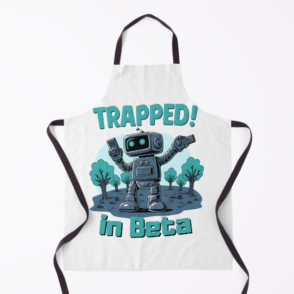 Item preview, Trapped in Beta Robot Art | Retro Tech & Gaming Dev Masterpiece designed and sold by OhMyCotton.