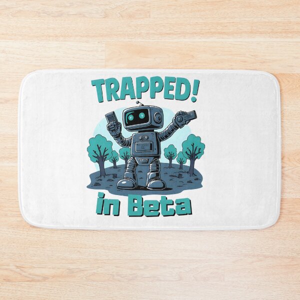 Item preview, Trapped in Beta Robot Art | Retro Tech & Gaming Dev Masterpiece designed and sold by OhMyCotton.