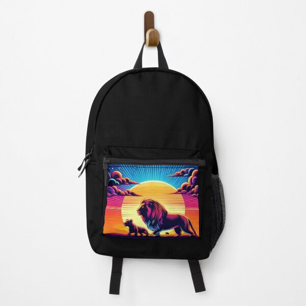 Item preview, silhouette of lion and cub at sunset designed and sold by Dogandesighn.