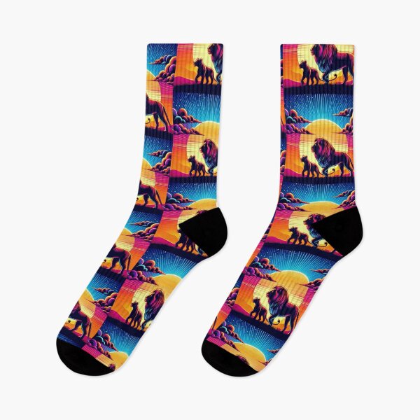 Item preview, silhouette of lion and cub at sunset designed and sold by Dogandesighn.
