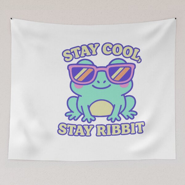 Item preview, Cool Cartoon Frog with Sunglasses Stay Ribbit designed and sold by PixeloraStudio.