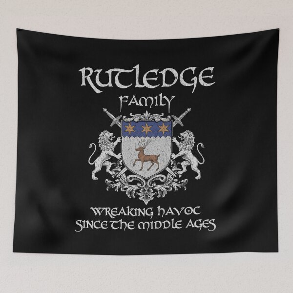 Item preview, Rutledge Family Crest – Medieval Heritage Emblem for Ancestry Lovers & Vintage Style Fans designed and sold by 9X FR.