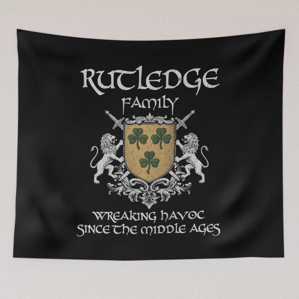 Item preview, Rutledge Family Crest – Medieval Heritage Emblem for Ancestry Lovers & Vintage Style Fans designed and sold by 9X FR.