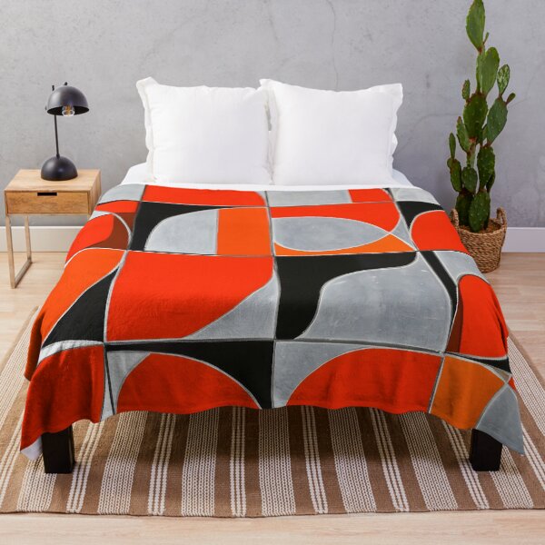 Item preview, 70s Retro Geometric Pattern Red Black 2 designed and sold by Velvetcosmonova.