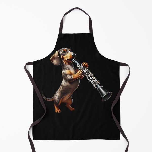 Item preview, Dachshund Playing Clarinet Player Dog Lover designed and sold by Kimberley King Art  King Art.