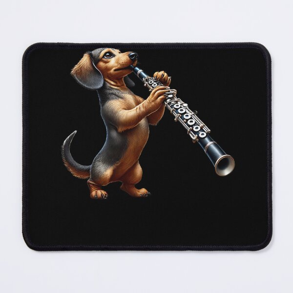 Item preview, Dachshund Playing Oboe Player Dog Lover designed and sold by Kimberley King Art  King Art.